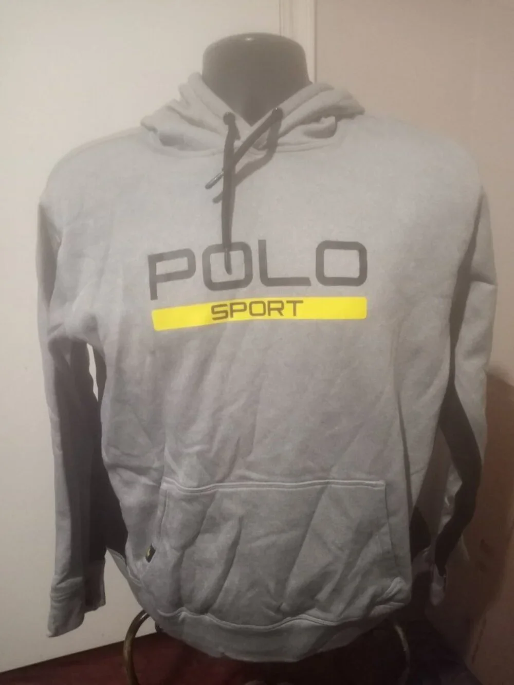 Ralph Lauren Polo Sport Performance Hoodie Gray Mens Medium M Thermo Vent